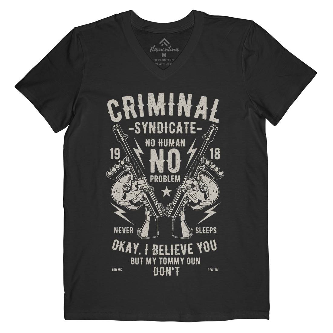 Criminal Syndicate Mens V-Neck T-Shirt Quotes A641