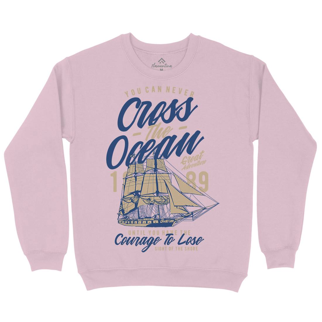 Cross The Ocean Kids Crew Neck Sweatshirt Navy A642