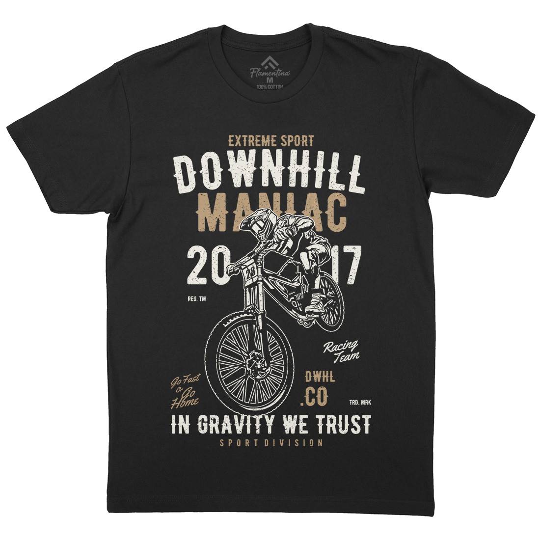 Downhill Maniac Mens Crew Neck T-Shirt Bikes A644