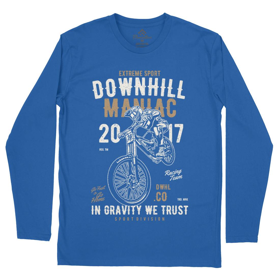 Downhill Maniac Mens Long Sleeve T-Shirt Bikes A644