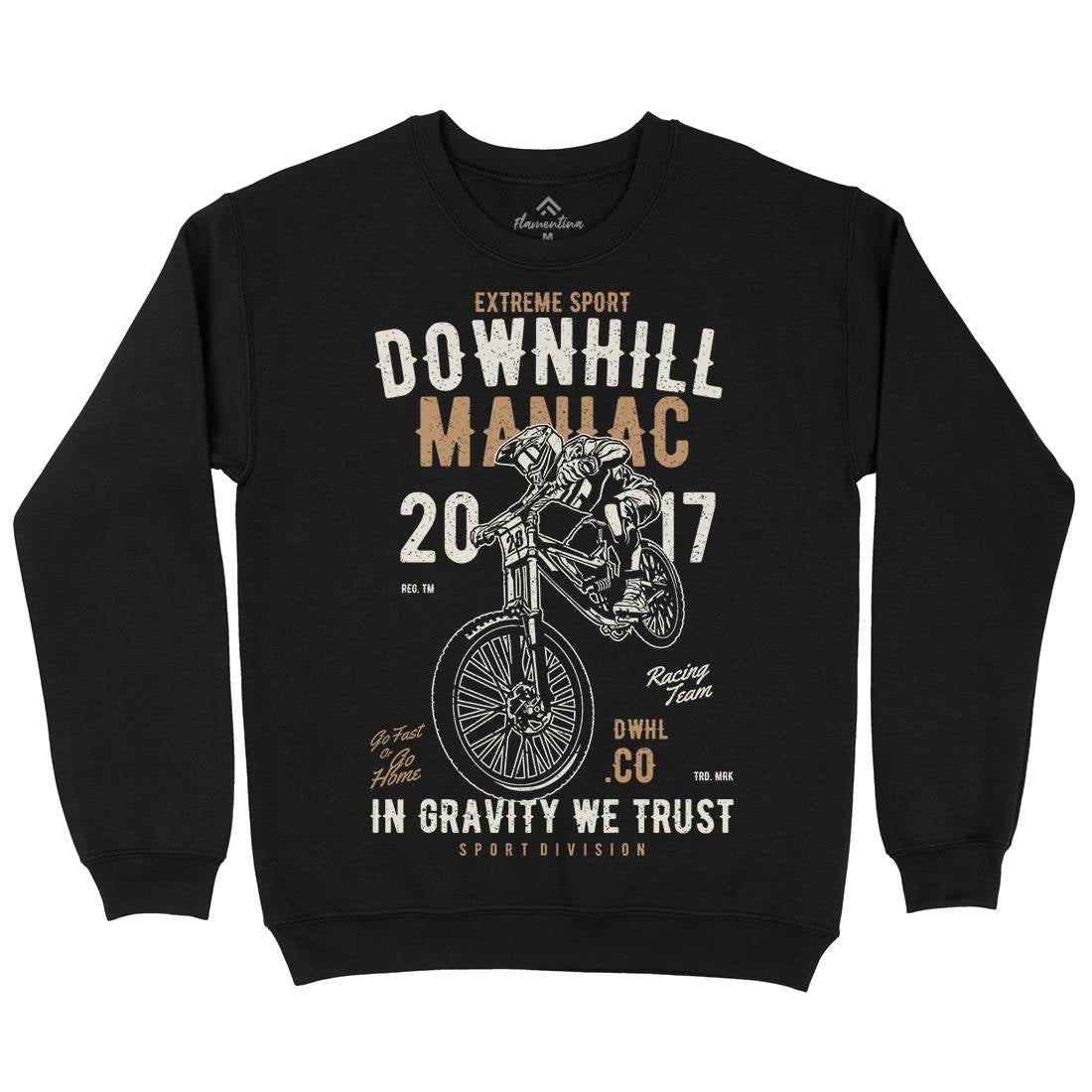 Downhill Maniac Mens Crew Neck Sweatshirt Bikes A644
