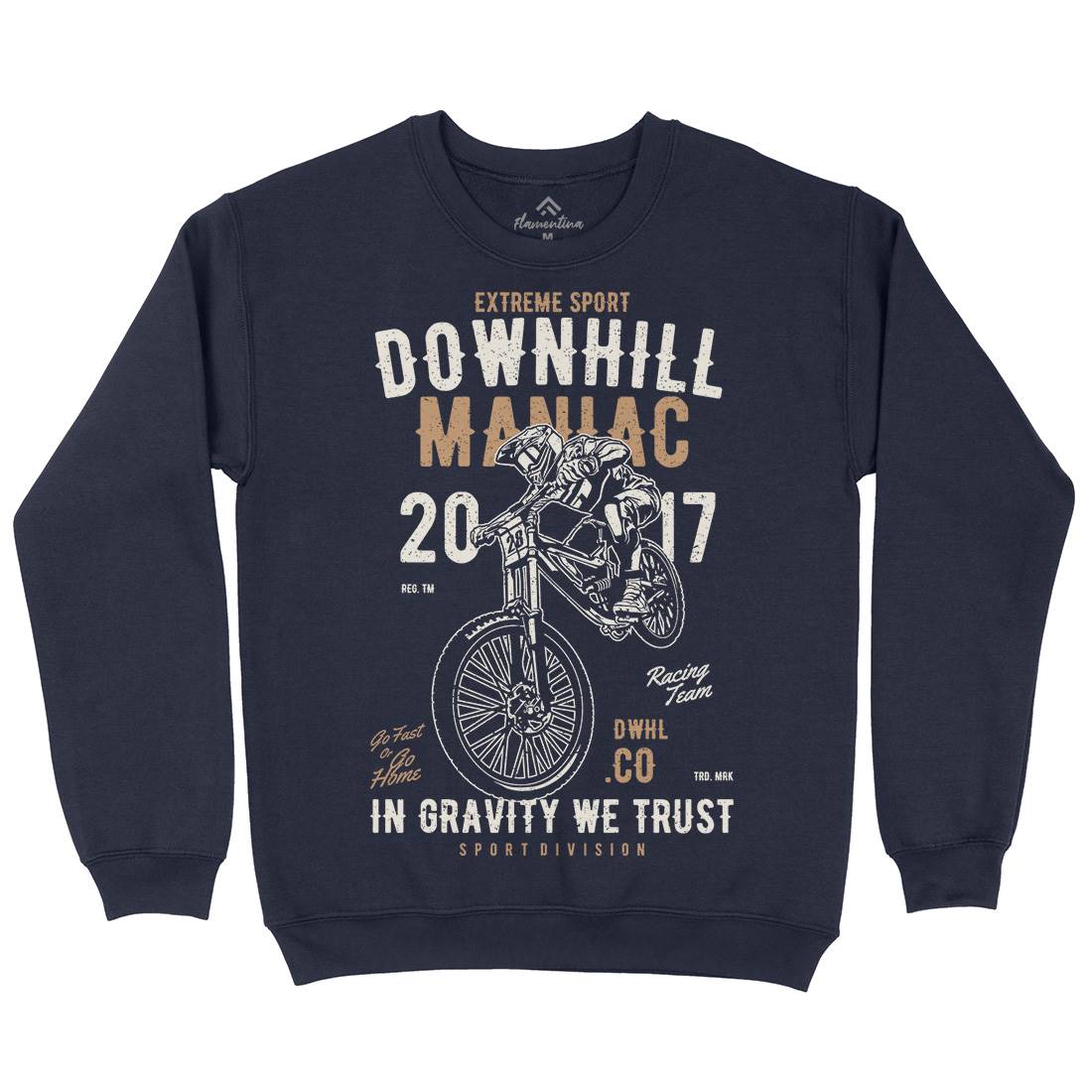 Downhill Maniac Mens Crew Neck Sweatshirt Bikes A644