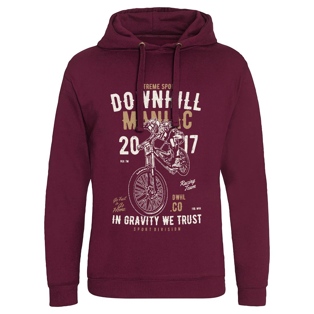 Downhill Maniac Mens Hoodie Without Pocket Bikes A644