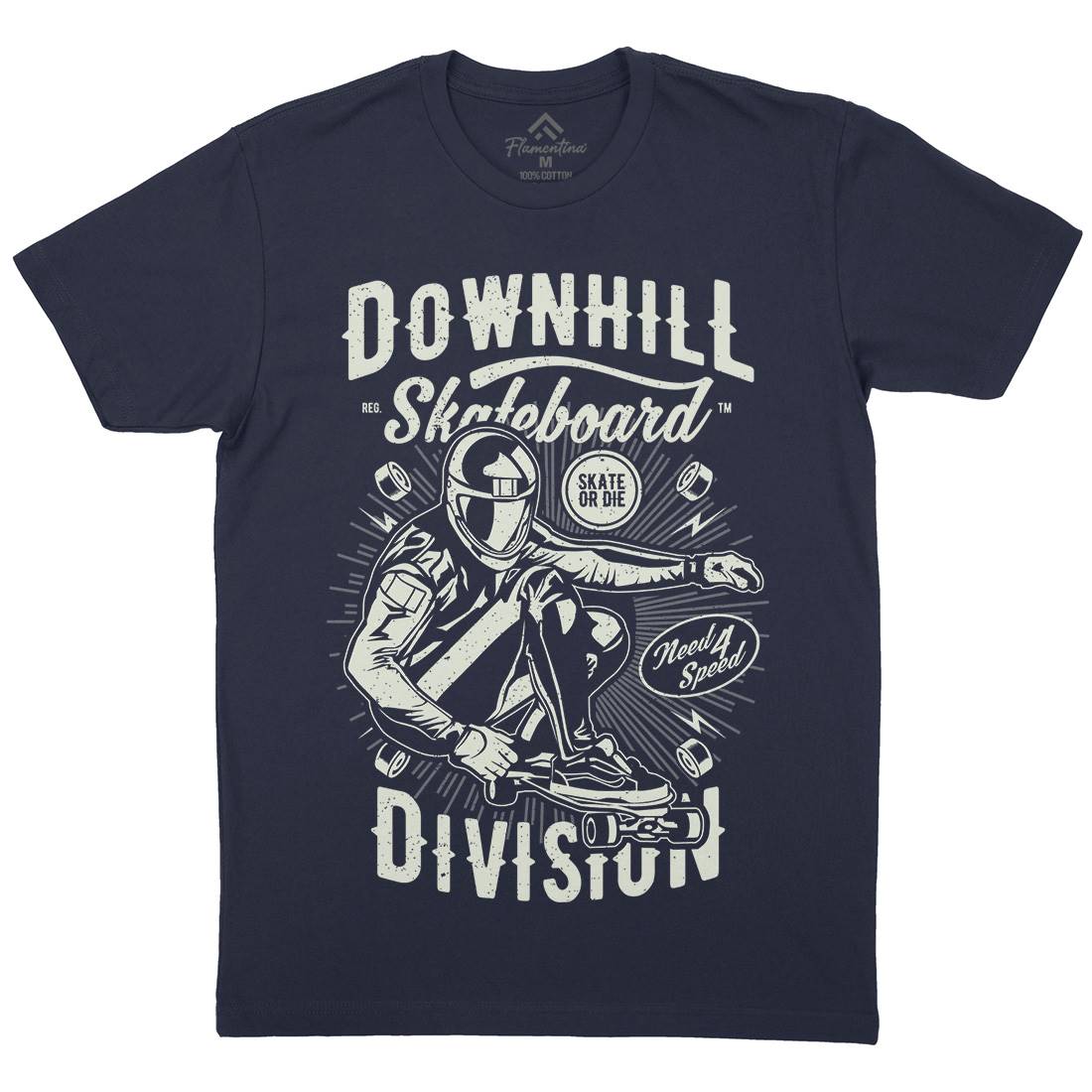 Downhill Skateboard Mens Crew Neck T-Shirt Skate A645