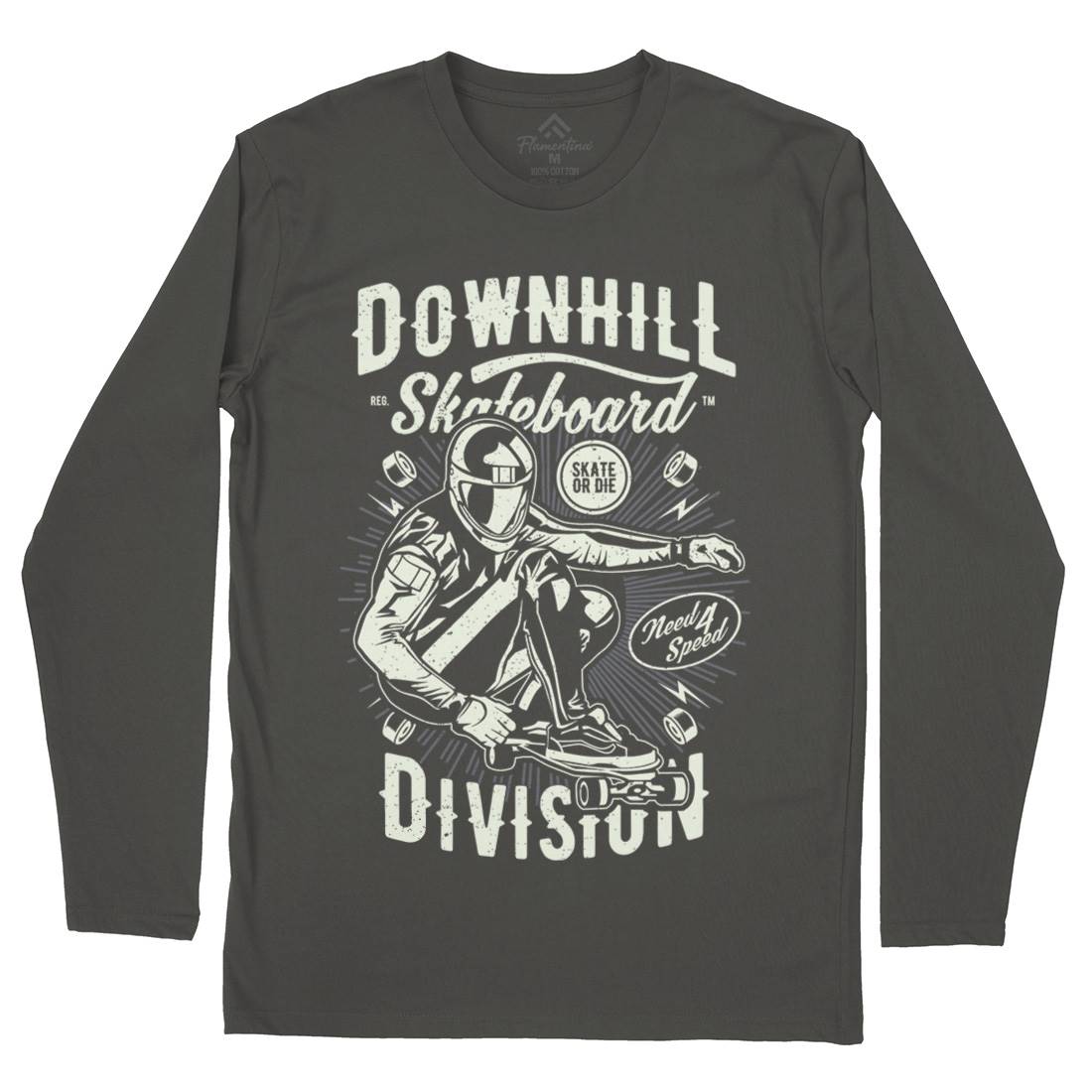 Downhill Skateboard Mens Long Sleeve T-Shirt Skate A645