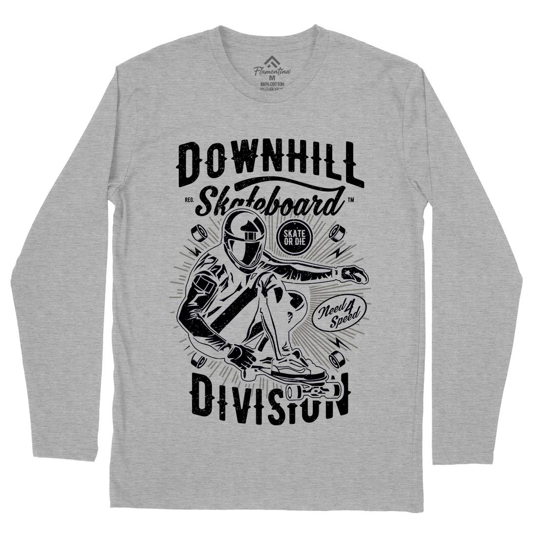 Downhill Skateboard Mens Long Sleeve T-Shirt Skate A645