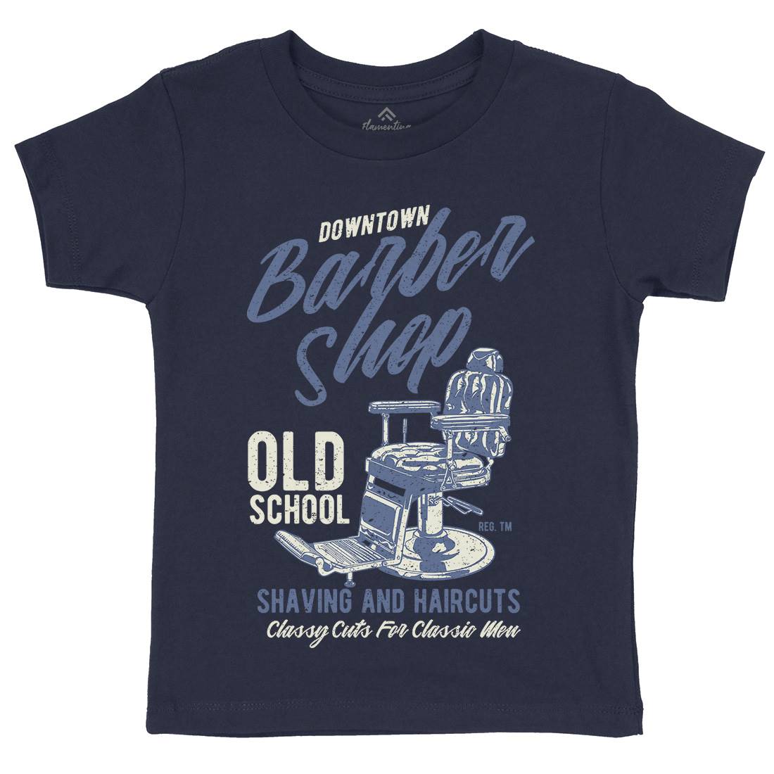 Downtown Barbershop Kids Crew Neck T-Shirt Barber A646
