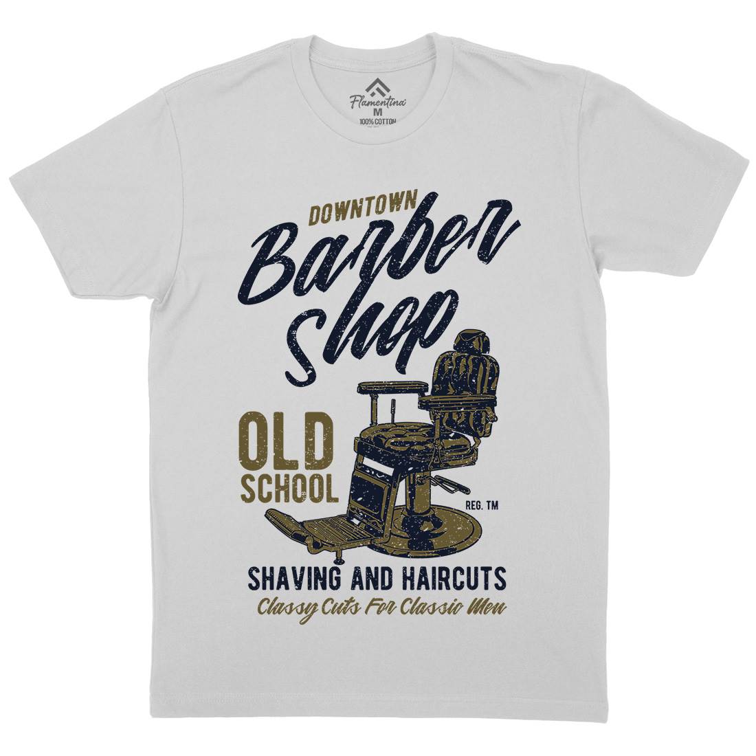 Downtown Barbershop Mens Crew Neck T-Shirt Barber A646