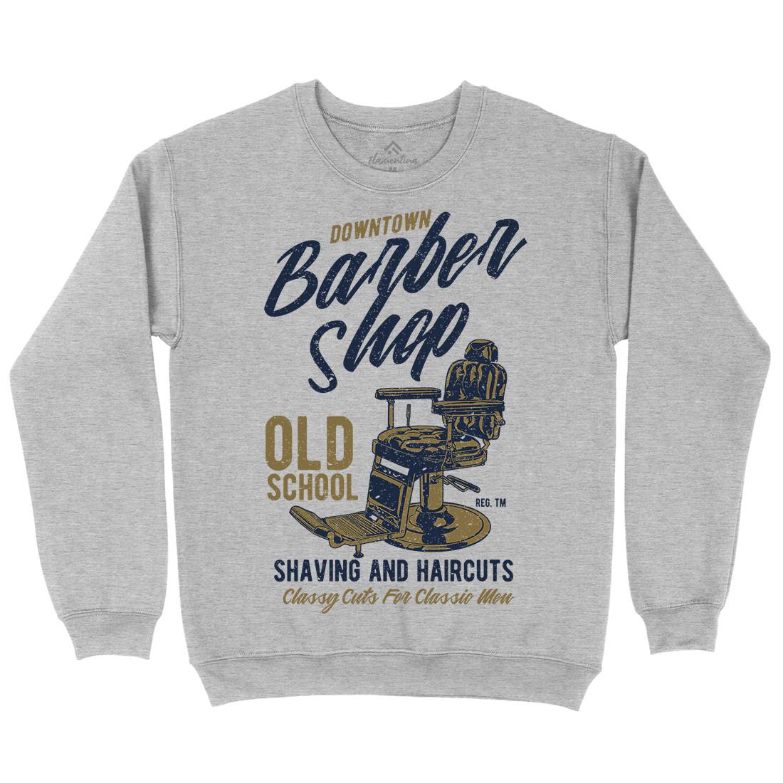 Downtown Barbershop Mens Crew Neck Sweatshirt Barber A646
