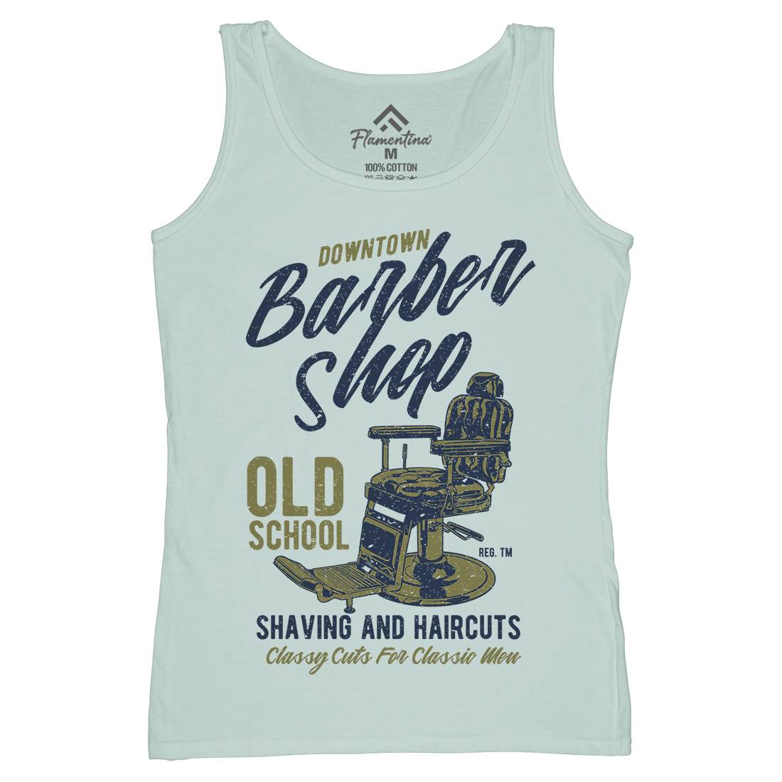 Downtown Barbershop Womens Organic Tank Top Vest Barber A646