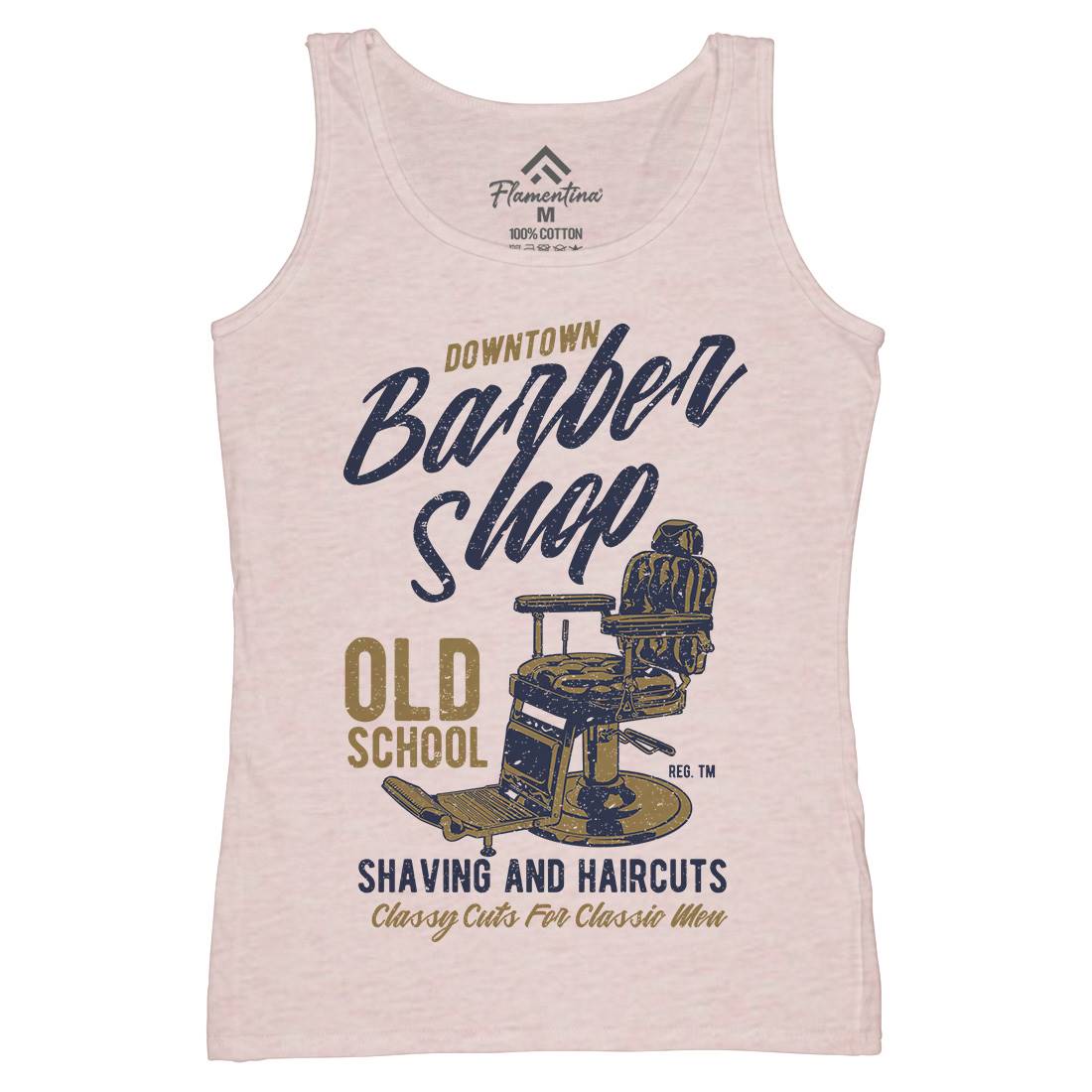 Downtown Barbershop Womens Organic Tank Top Vest Barber A646