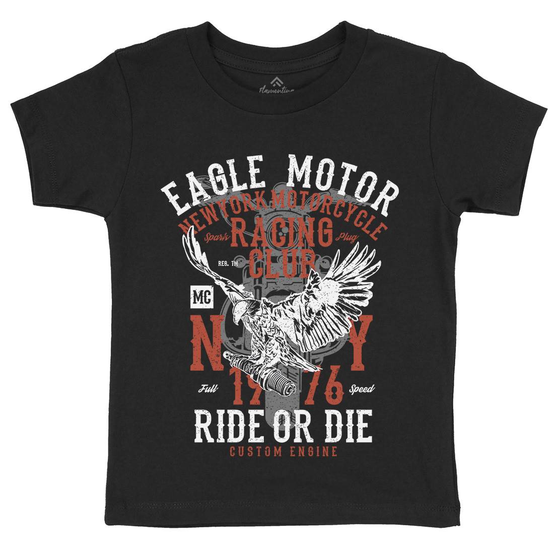 Eagle Motor Kids Crew Neck T-Shirt Motorcycles A647