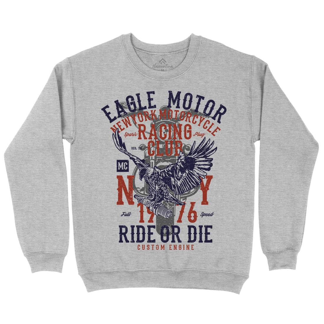 Eagle Motor Mens Crew Neck Sweatshirt Motorcycles A647