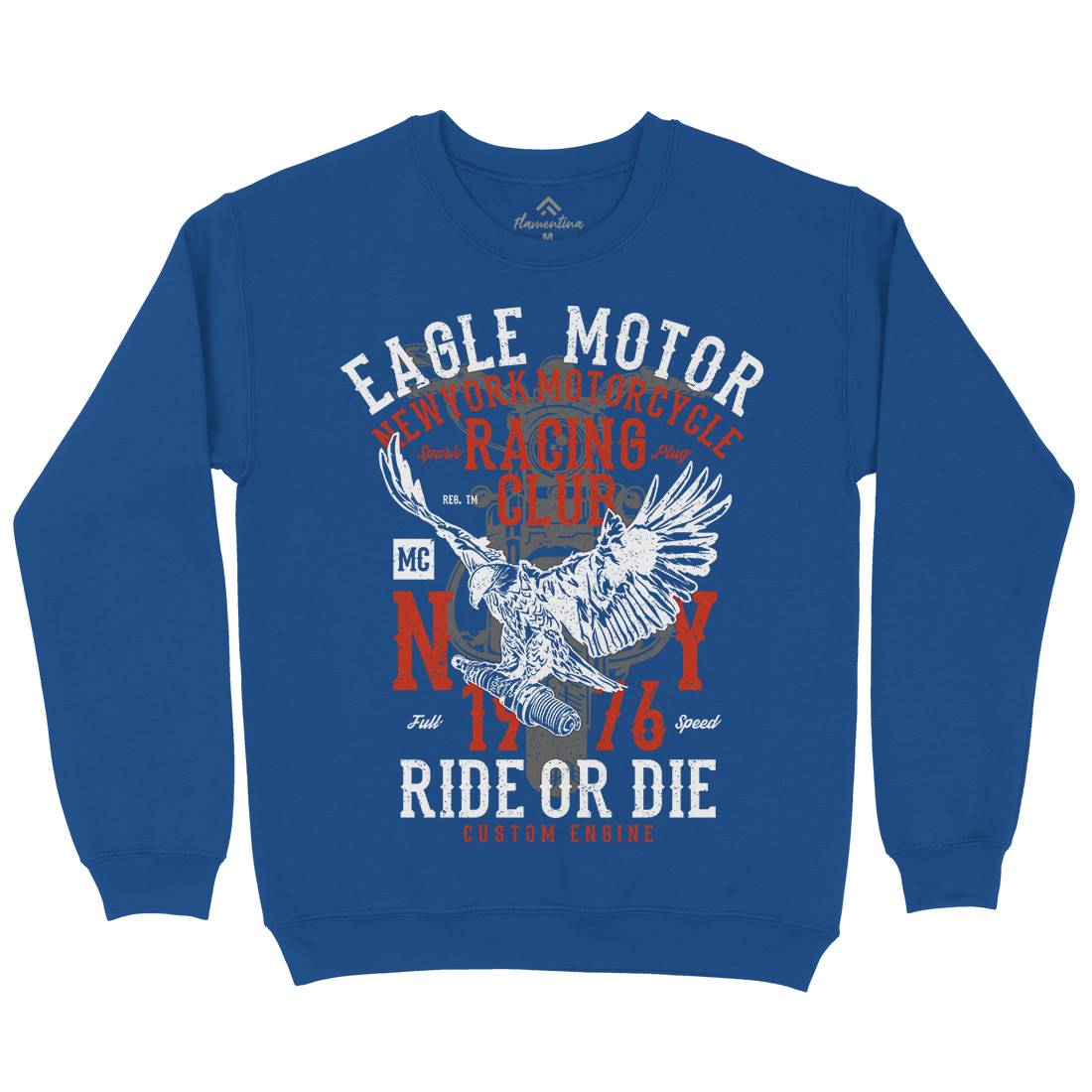 Eagle Motor Mens Crew Neck Sweatshirt Motorcycles A647