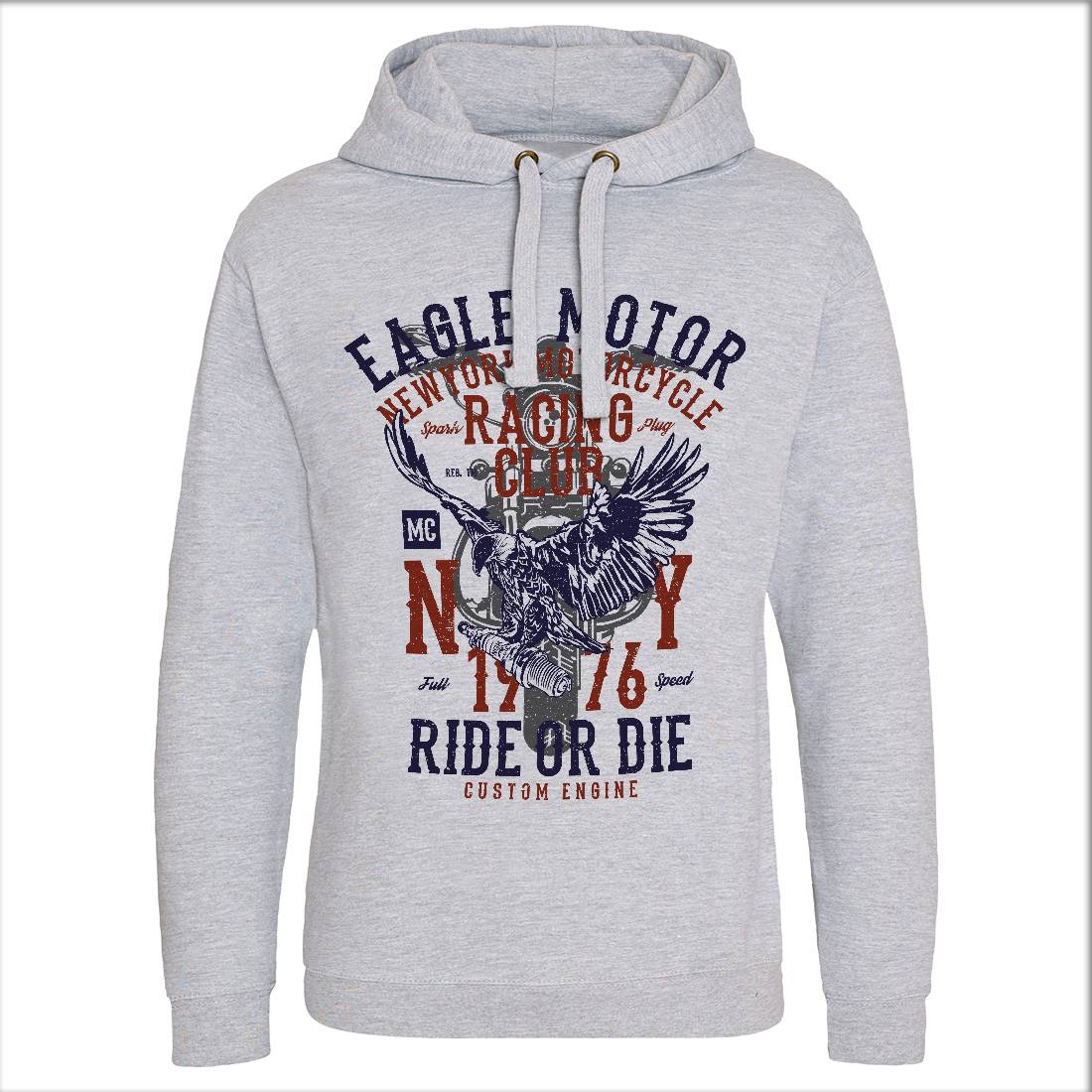 Eagle Motor Mens Hoodie Without Pocket Motorcycles A647