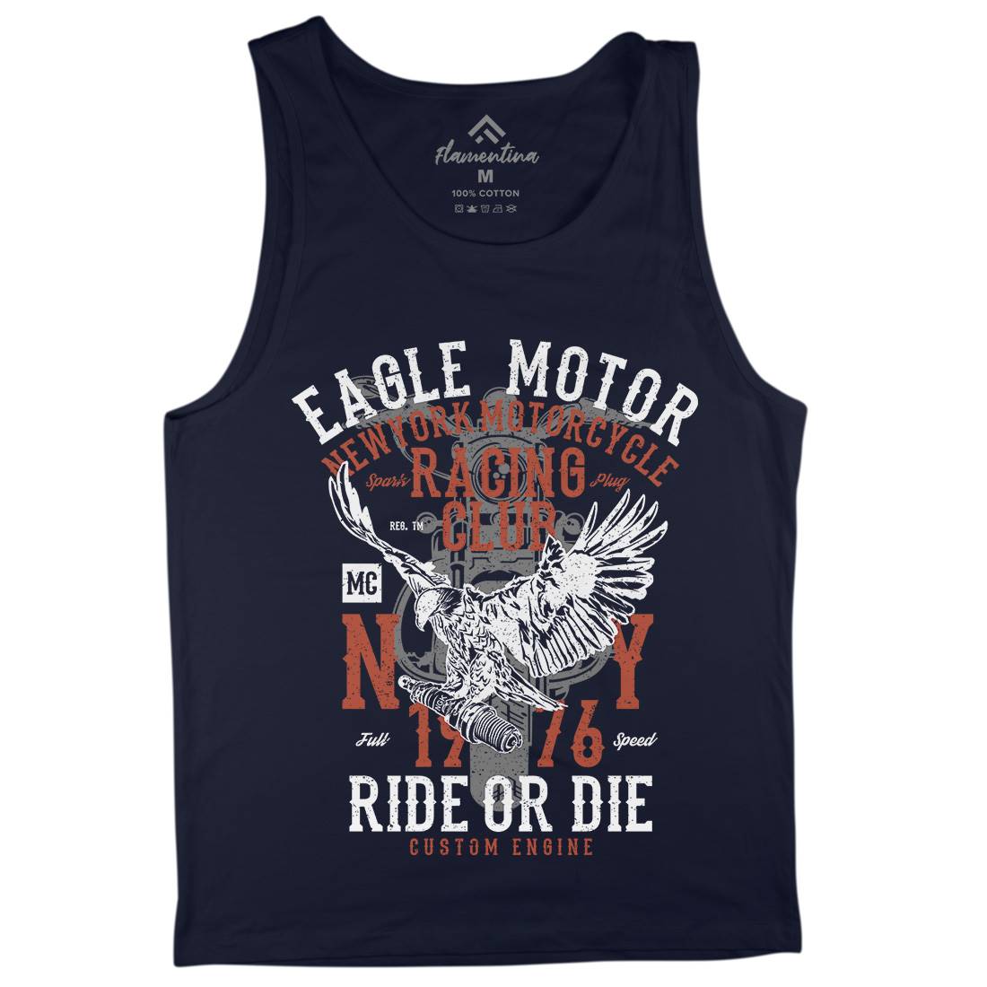 Eagle Motor Mens Tank Top Vest Motorcycles A647