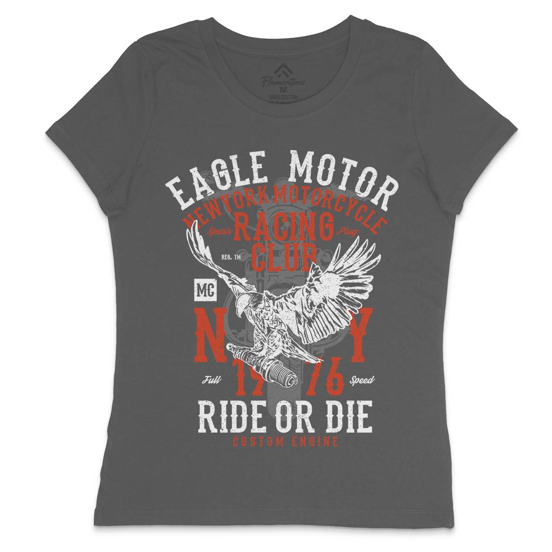 Eagle Motor Womens Crew Neck T-Shirt Motorcycles A647