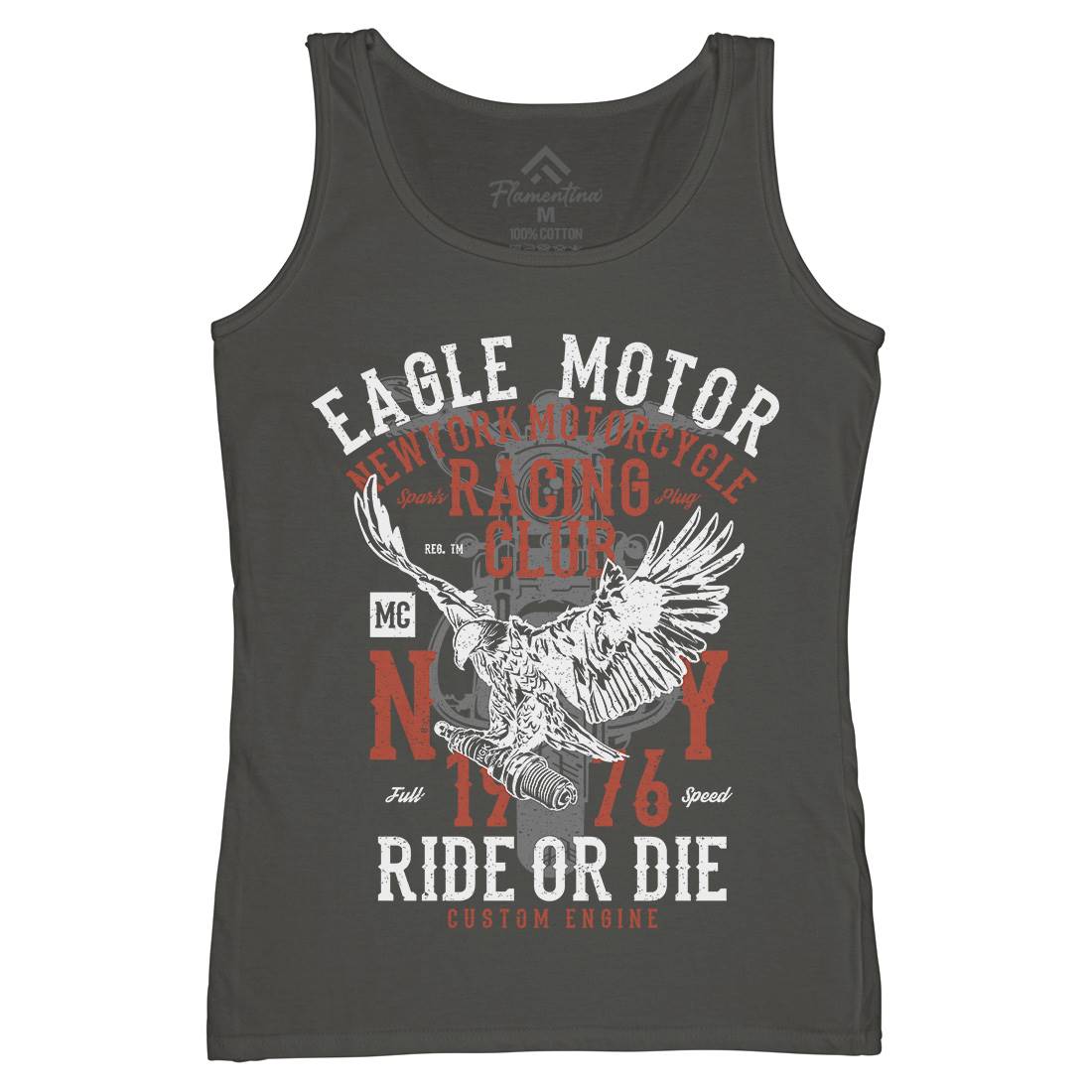 Eagle Motor Womens Organic Tank Top Vest Motorcycles A647