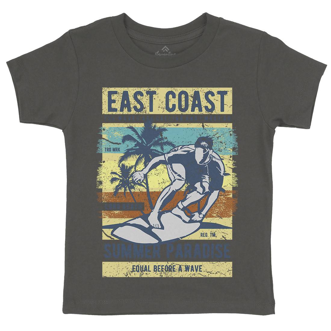 East Coast Surfing Kids Crew Neck T-Shirt Surf A648