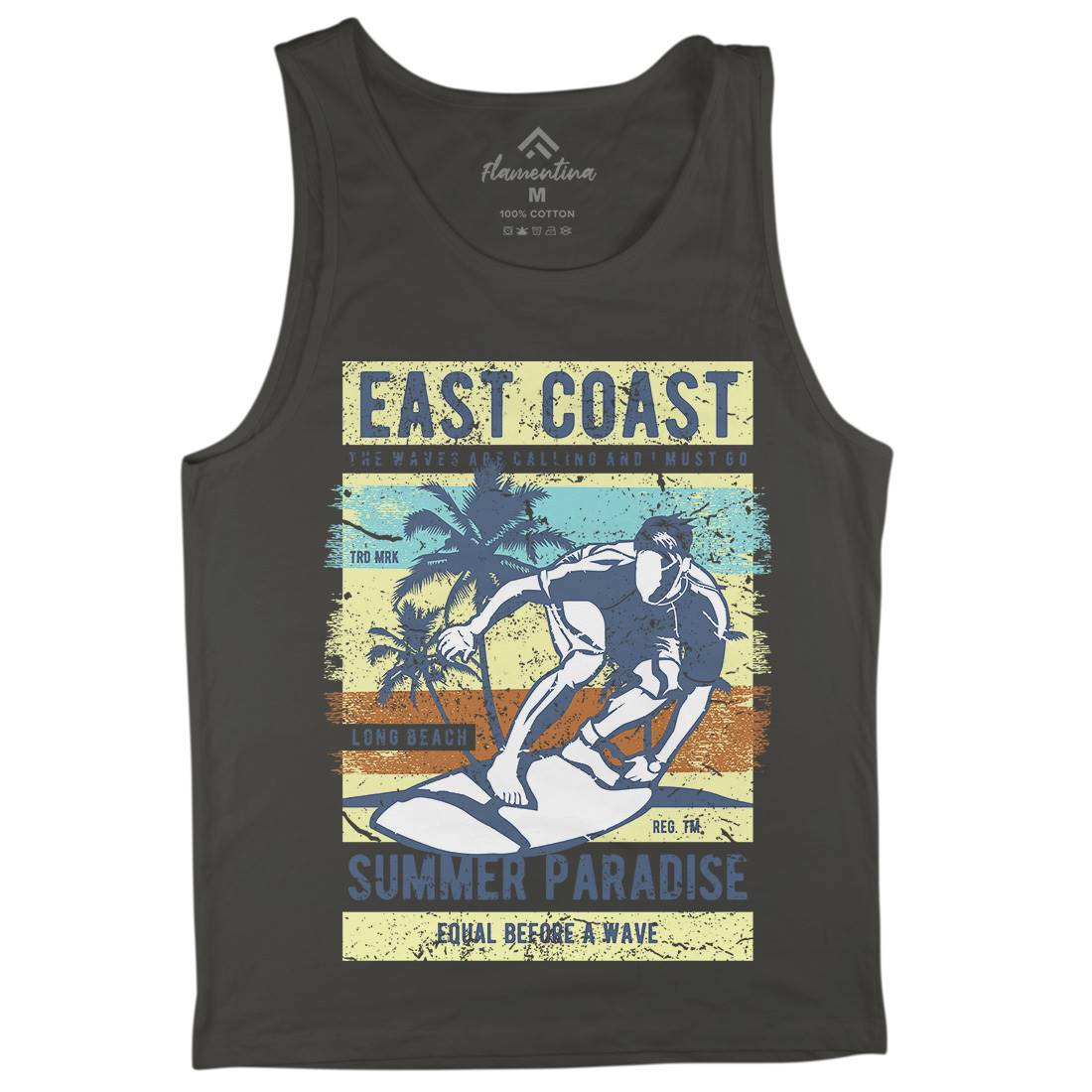 East Coast Surfing Mens Tank Top Vest Surf A648