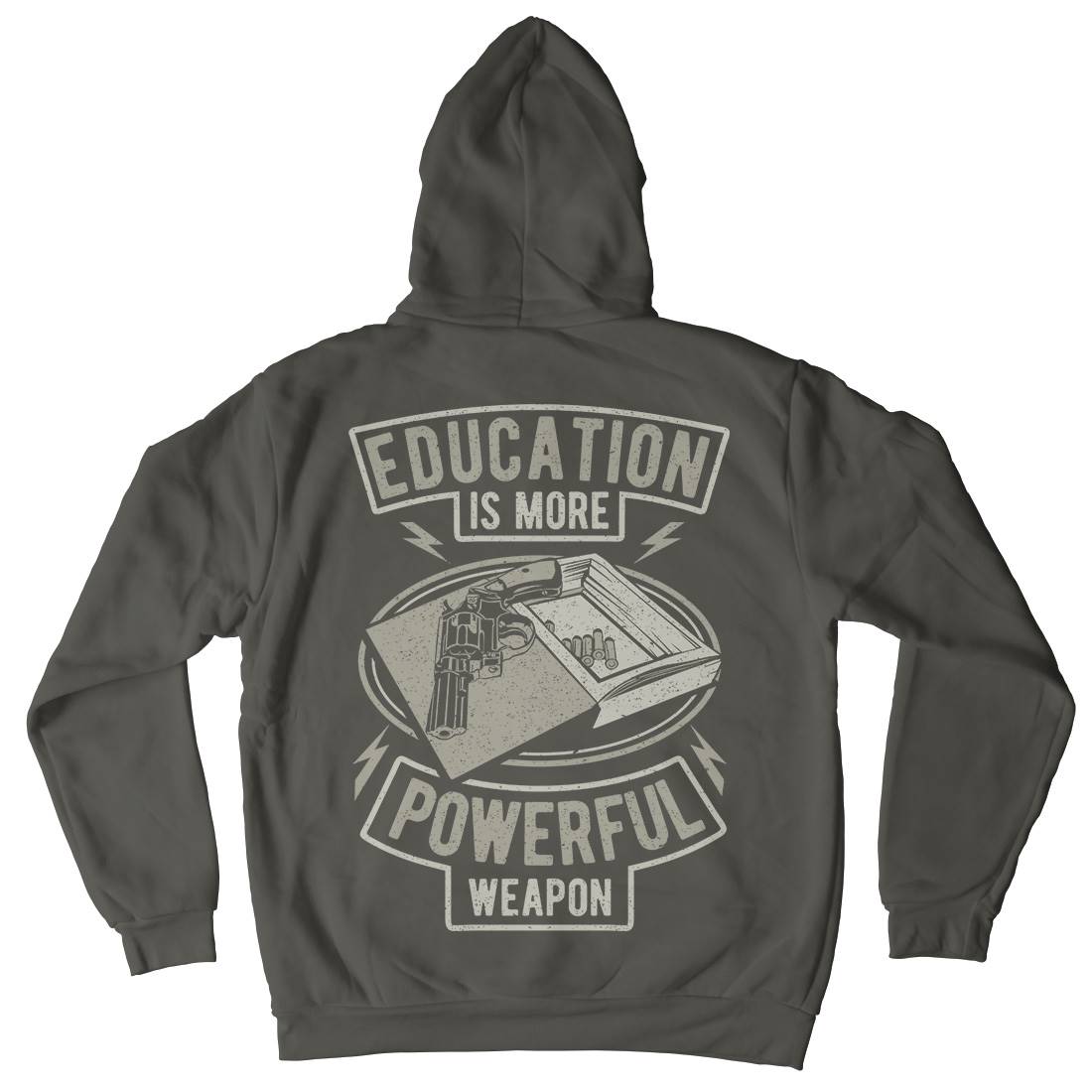 Education Mens Hoodie With Pocket Quotes A649