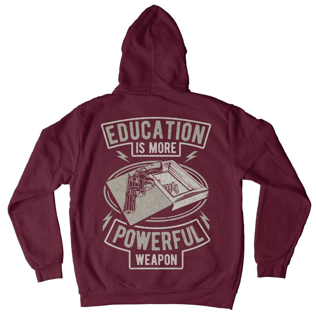 Education Mens Hoodie With Pocket Quotes A649
