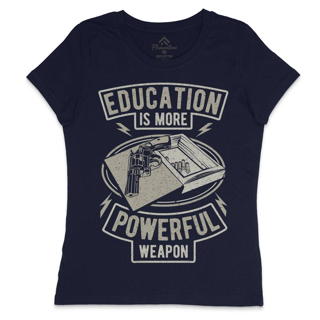 Education Womens Crew Neck T-Shirt Quotes A649