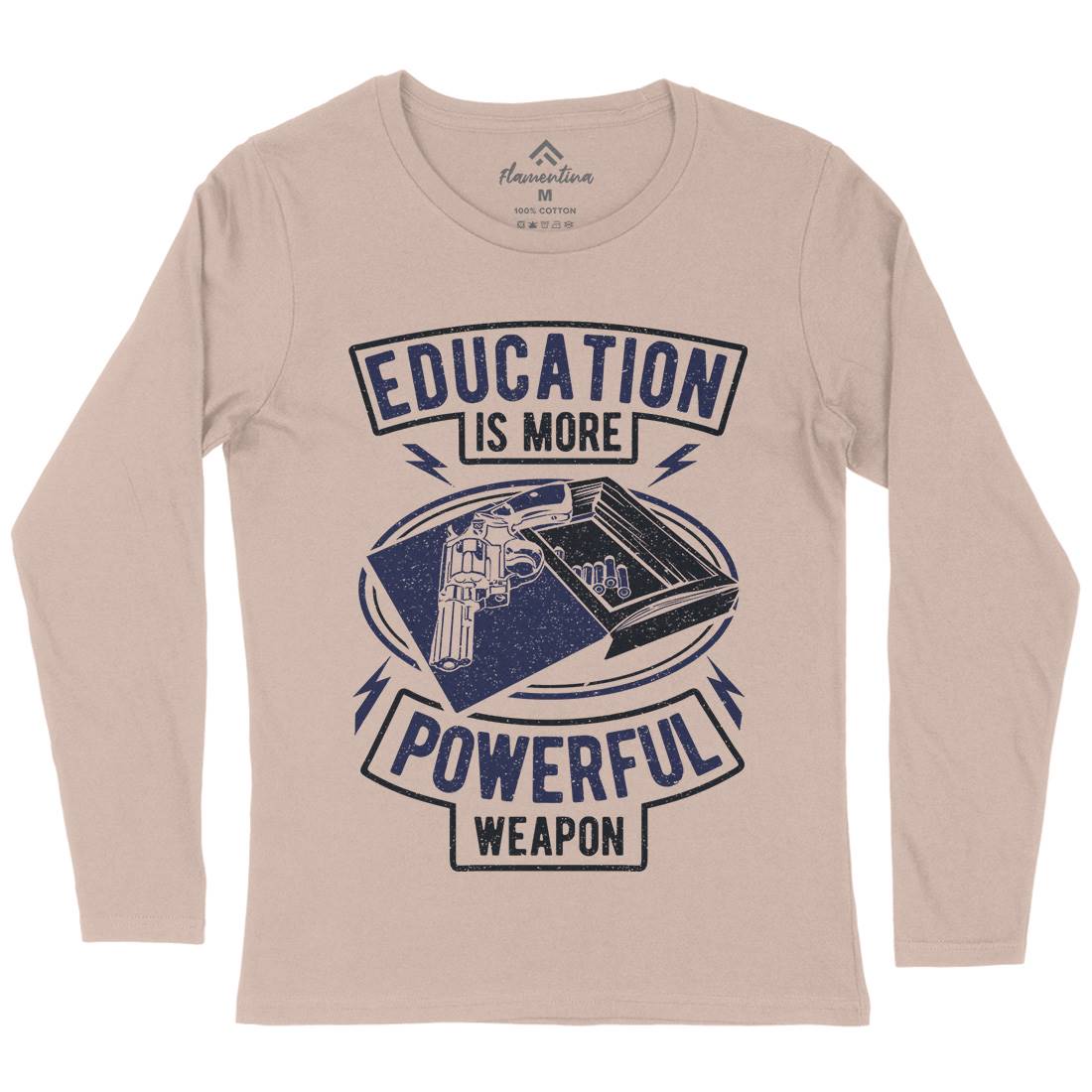 Education Womens Long Sleeve T-Shirt Quotes A649