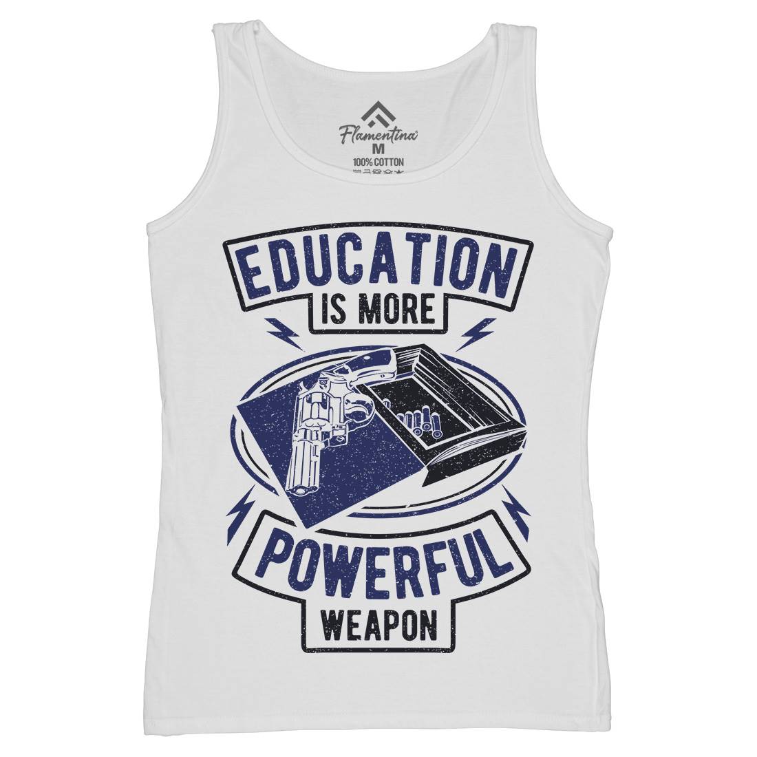 Education Womens Organic Tank Top Vest Quotes A649