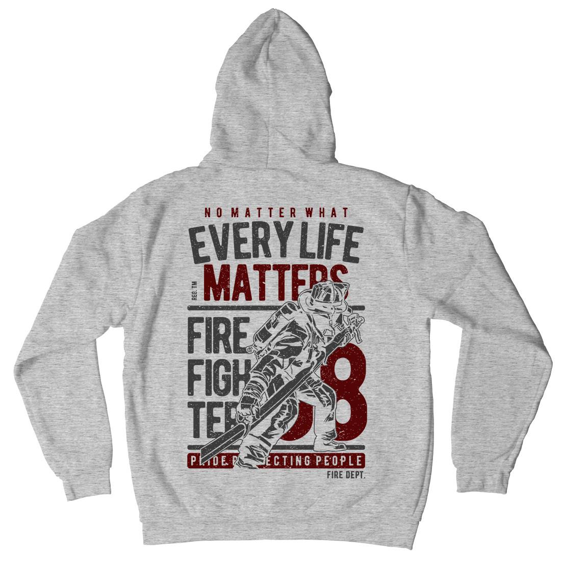 Every Life Matters Kids Crew Neck Hoodie Firefighters A650