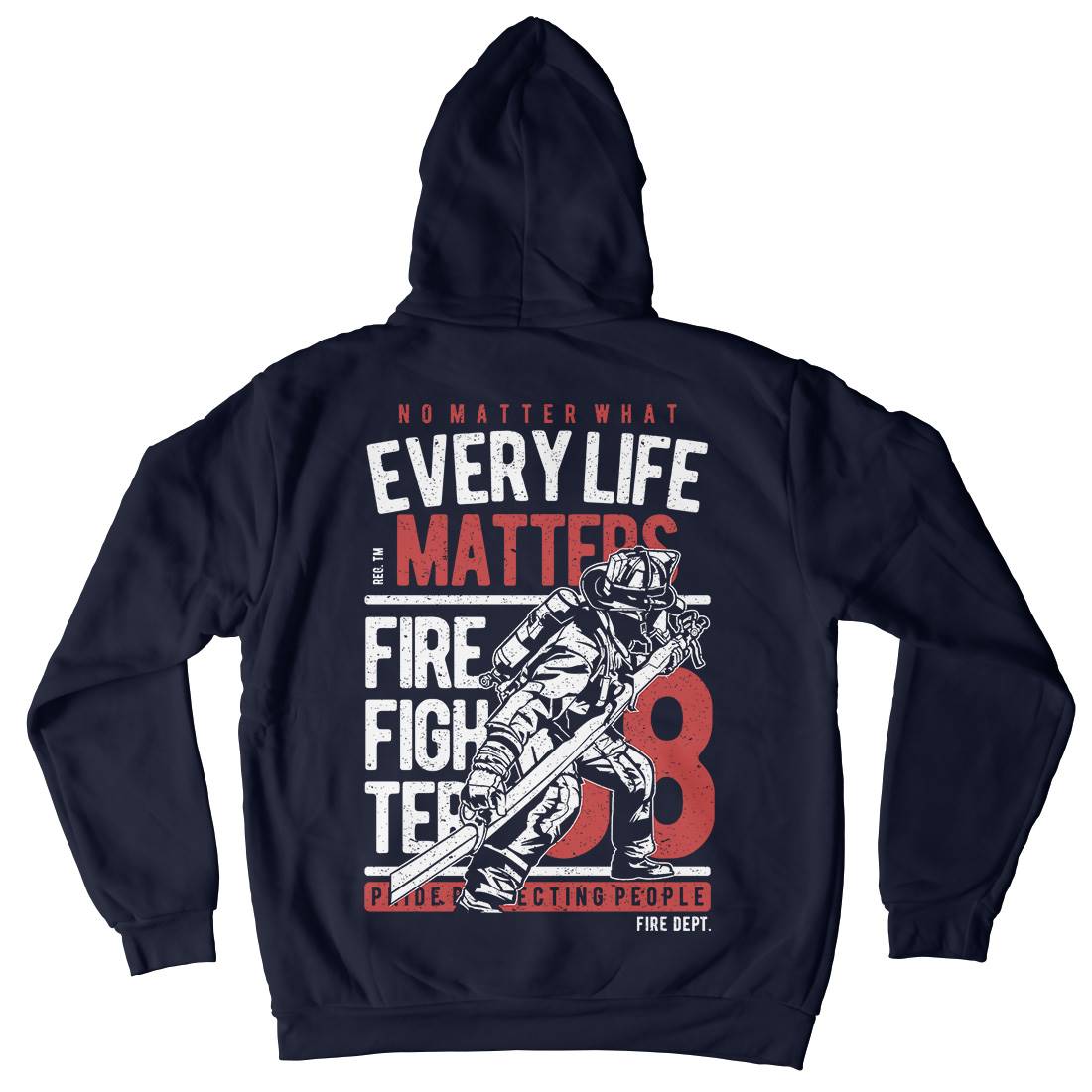 Every Life Matters Kids Crew Neck Hoodie Firefighters A650