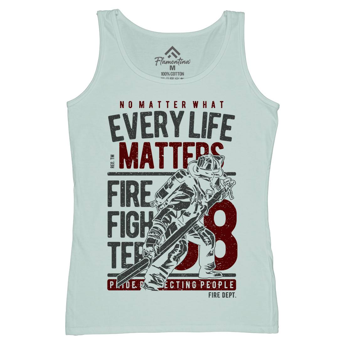 Every Life Matters Womens Organic Tank Top Vest Firefighters A650