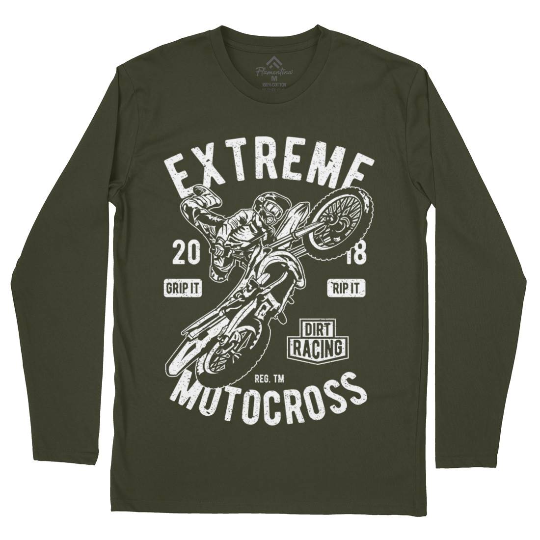 Extreme Motocross Mens Long Sleeve T-Shirt Motorcycles A651