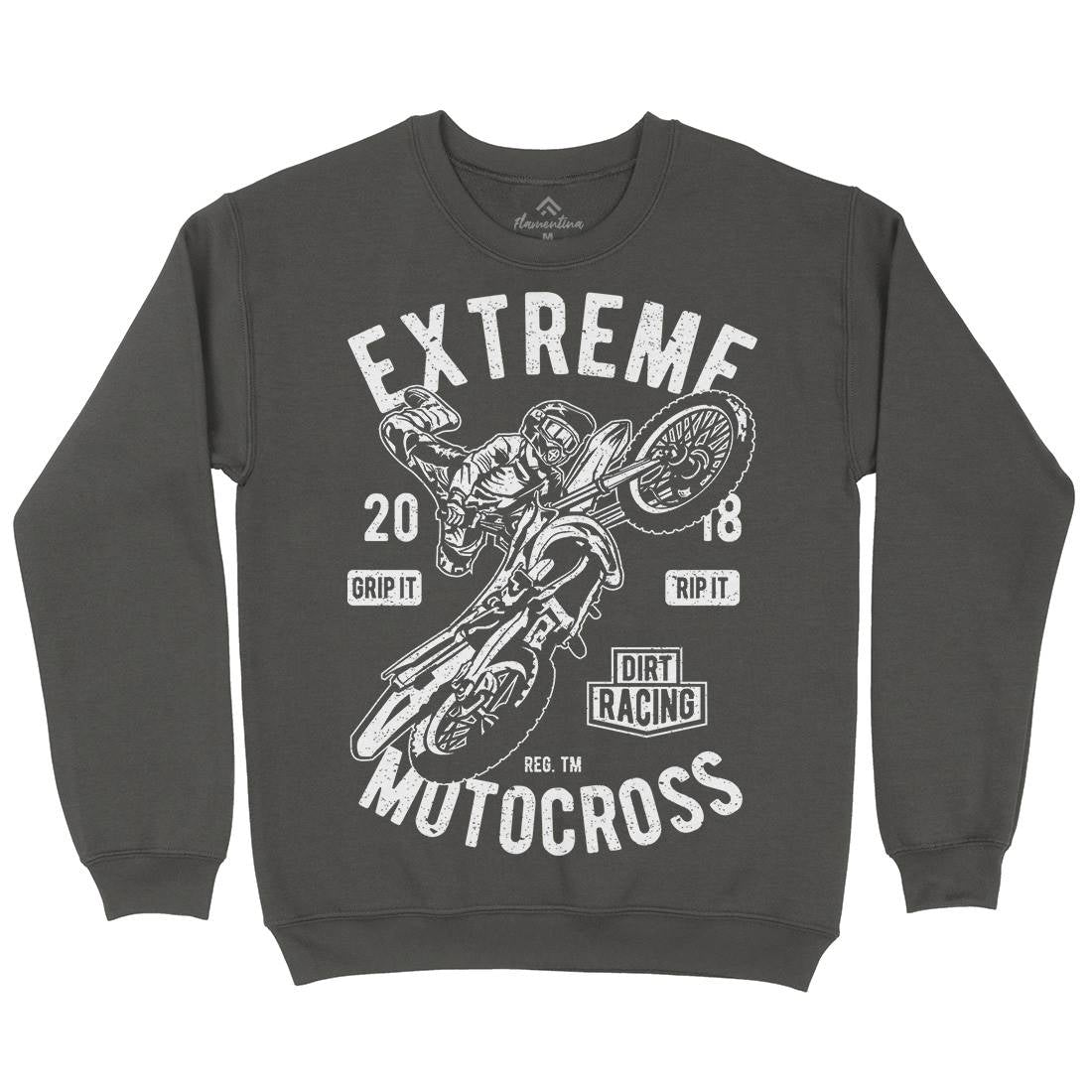 Extreme Motocross Mens Crew Neck Sweatshirt Motorcycles A651