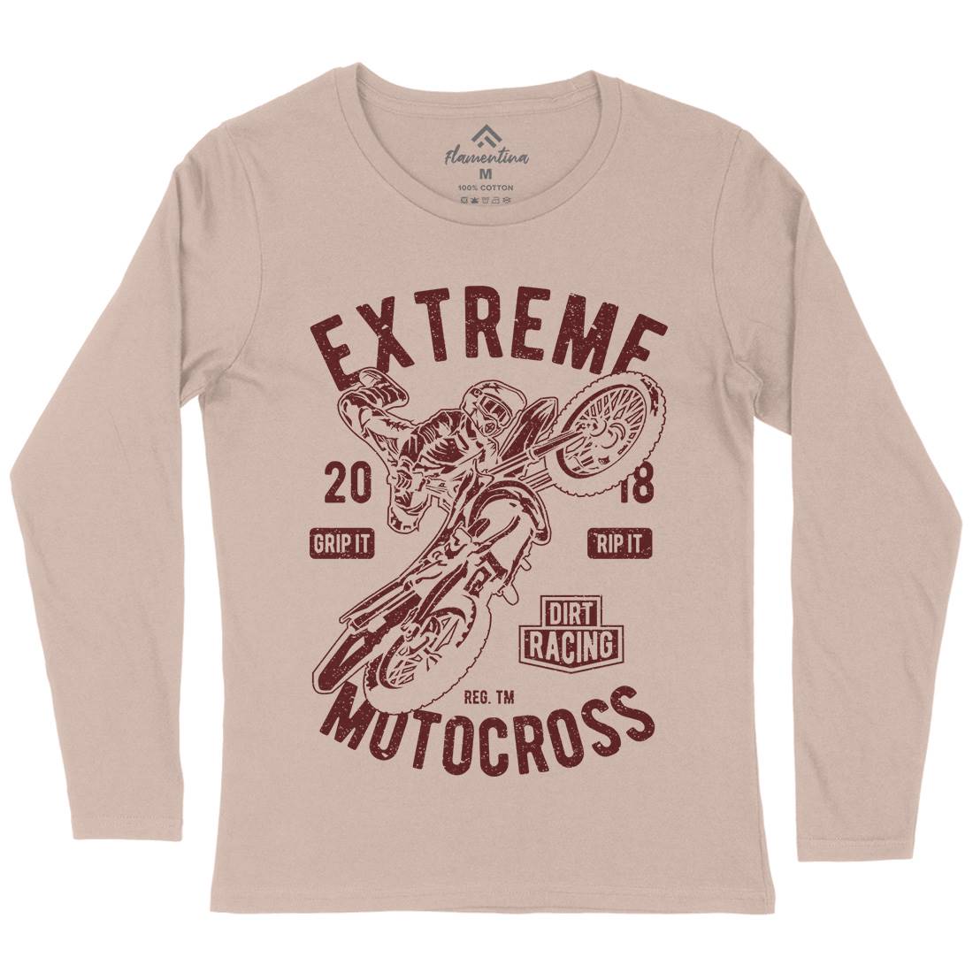 Extreme Motocross Womens Long Sleeve T-Shirt Motorcycles A651