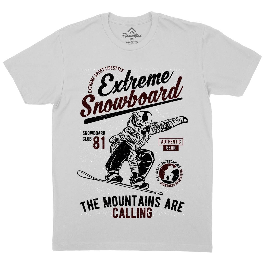 Extreme Snowboard Mens Crew Neck T-Shirt Sport A652