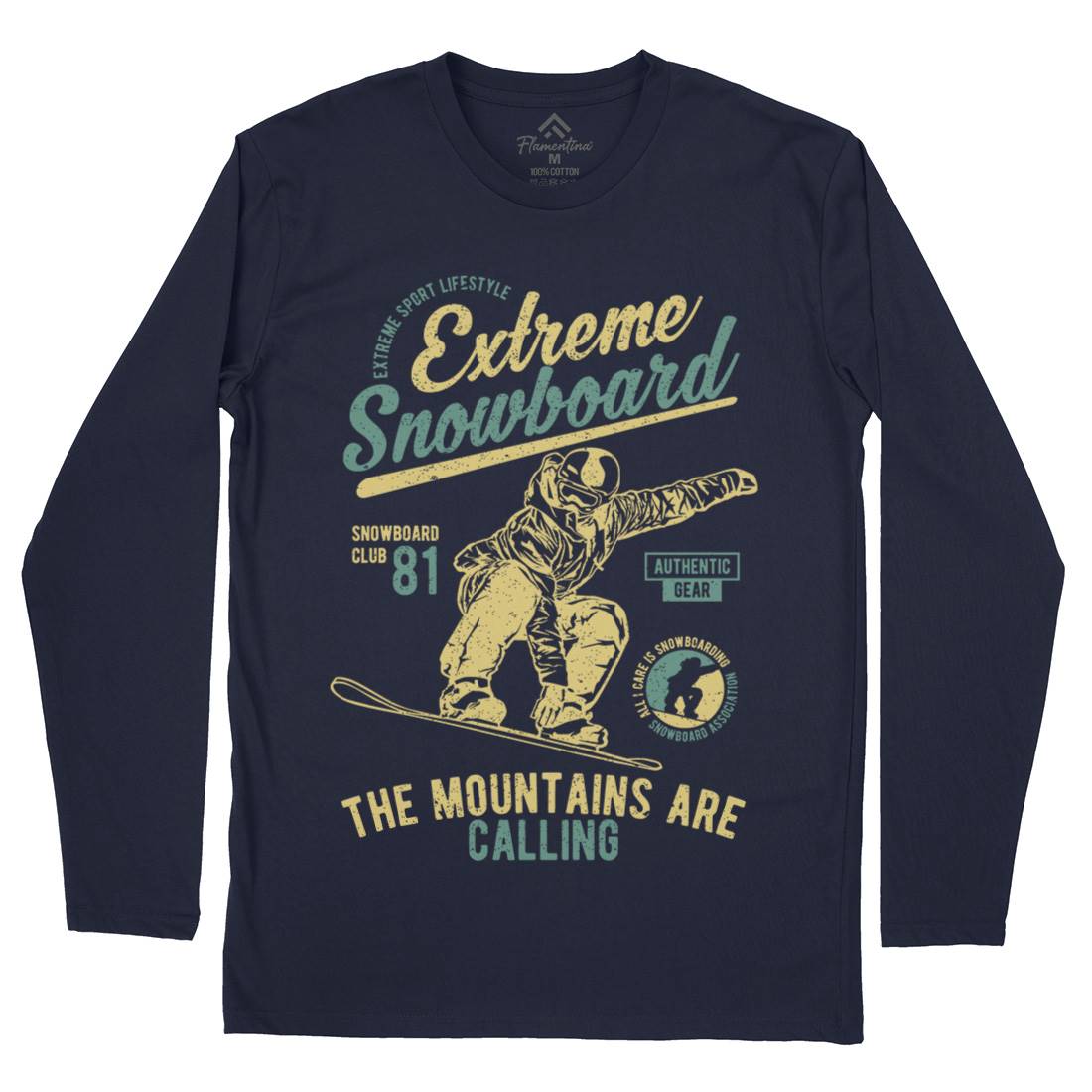 Extreme Snowboard Mens Long Sleeve T-Shirt Sport A652