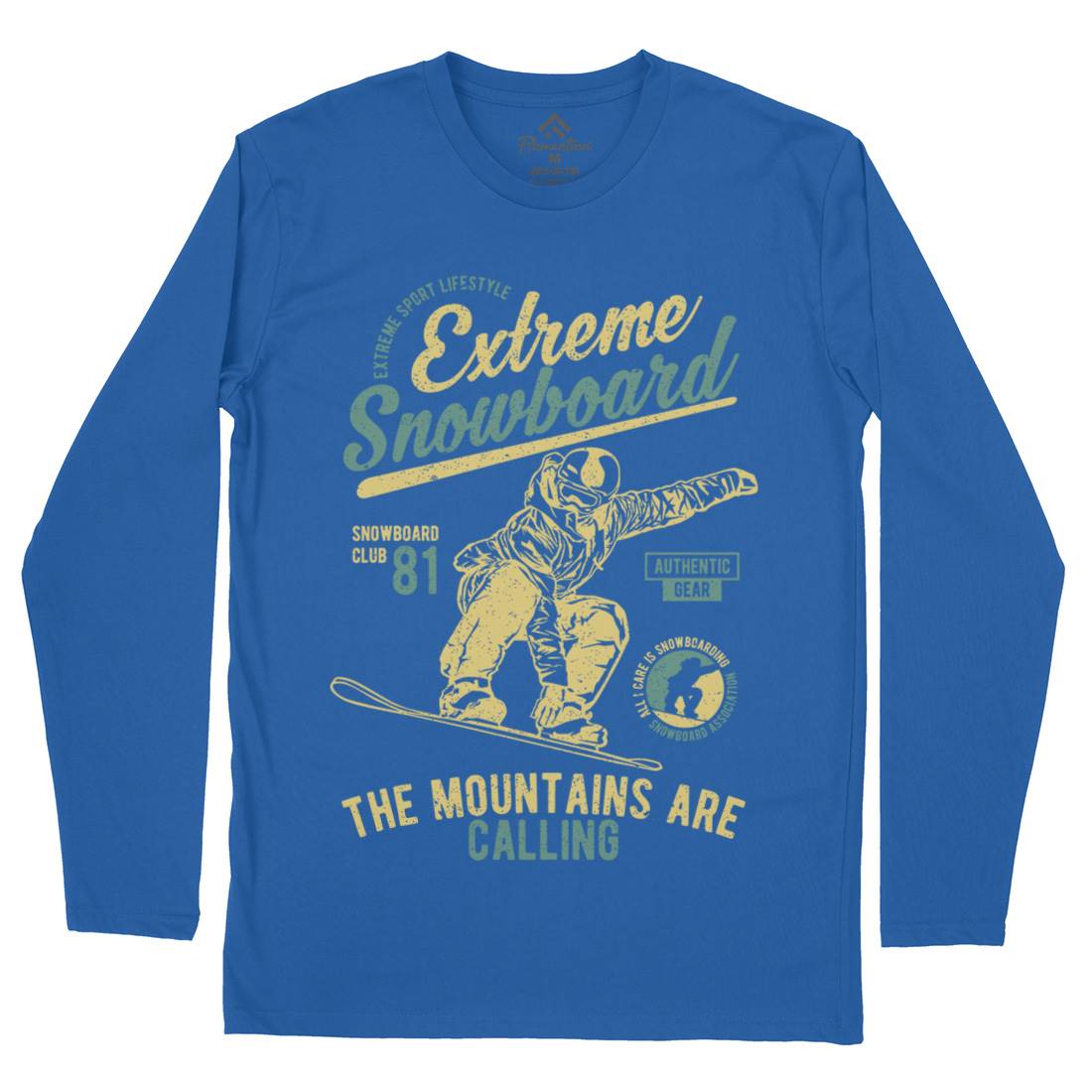 Extreme Snowboard Mens Long Sleeve T-Shirt Sport A652