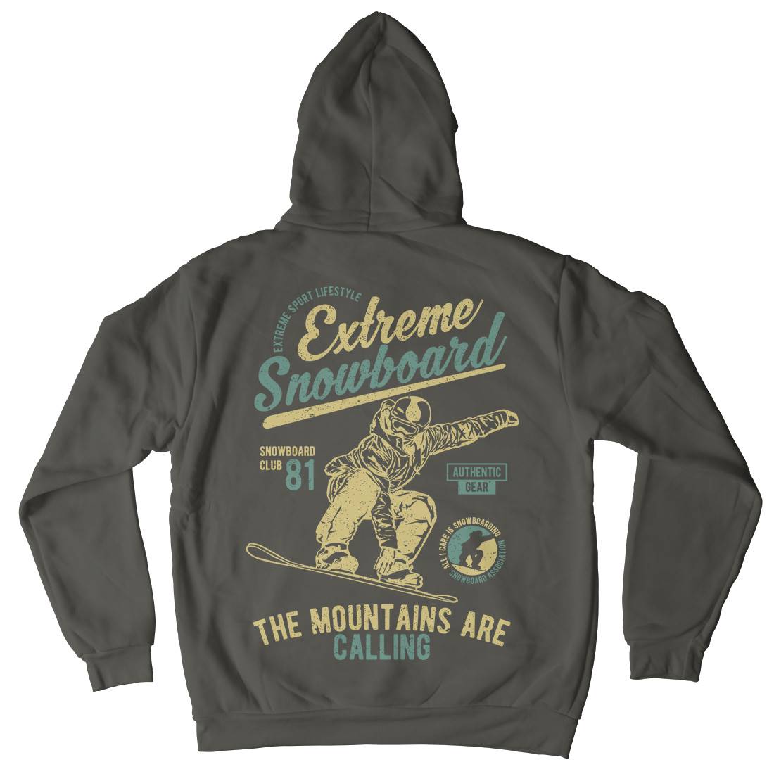Extreme Snowboard Mens Hoodie With Pocket Sport A652