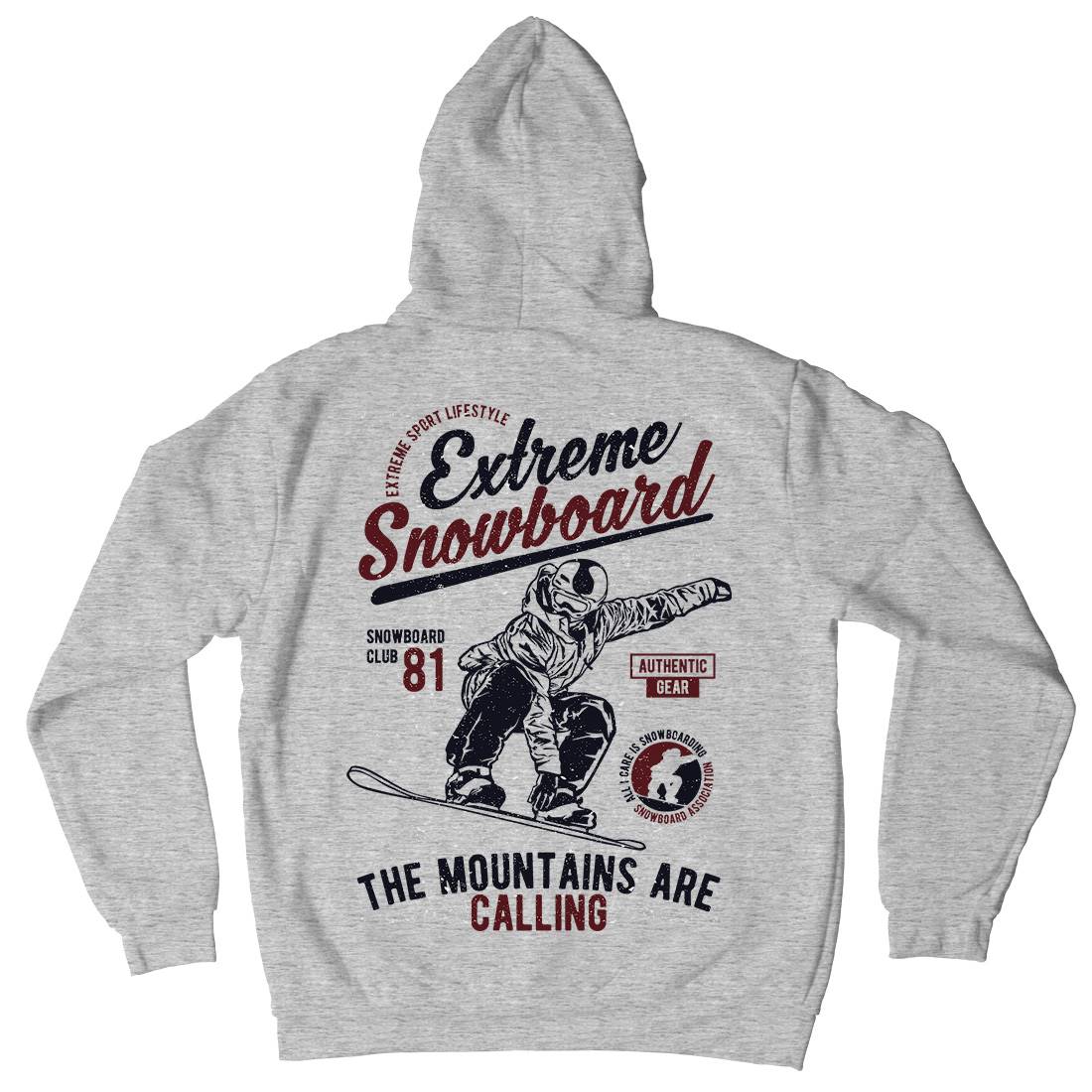 Extreme Snowboard Mens Hoodie With Pocket Sport A652