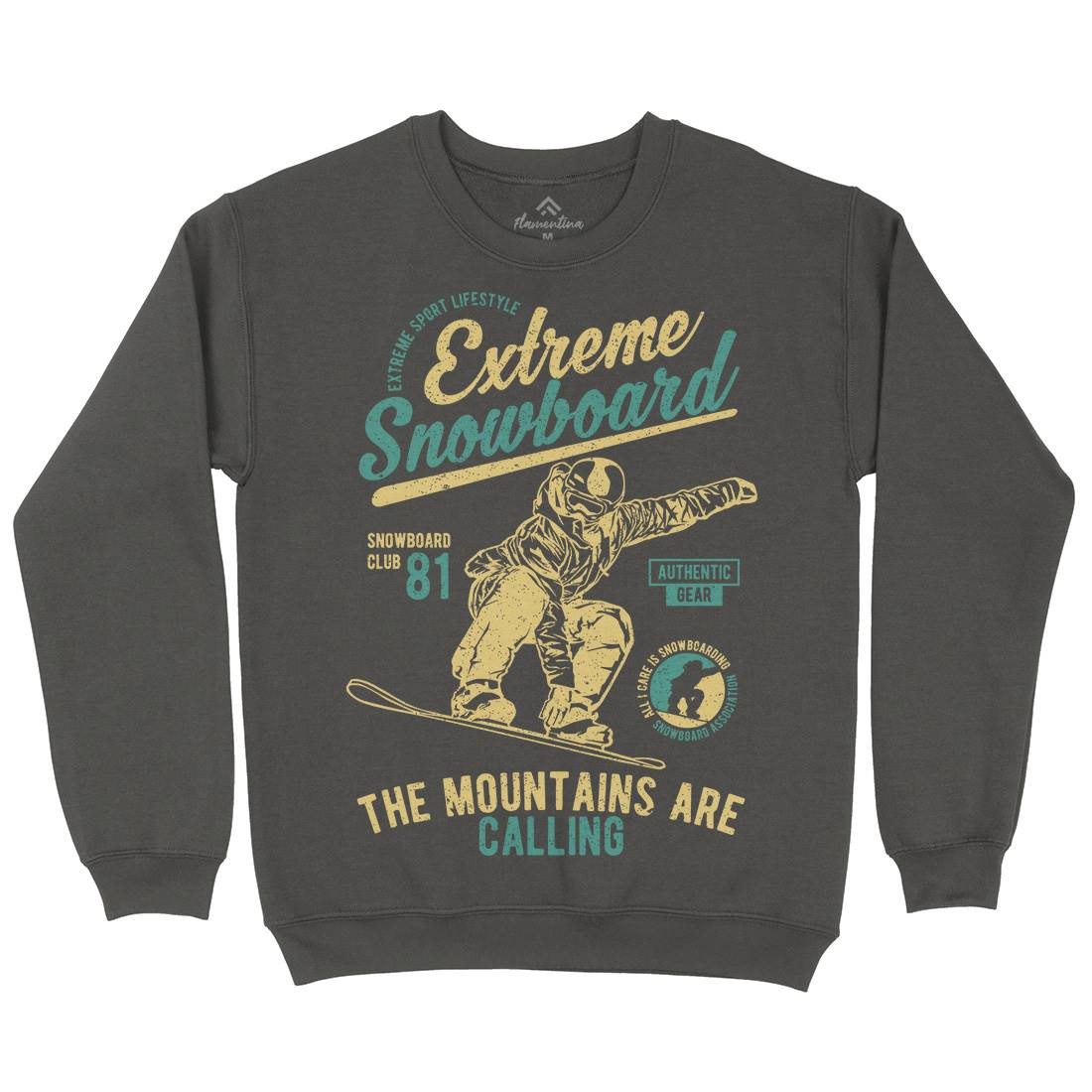 Extreme Snowboard Mens Crew Neck Sweatshirt Sport A652