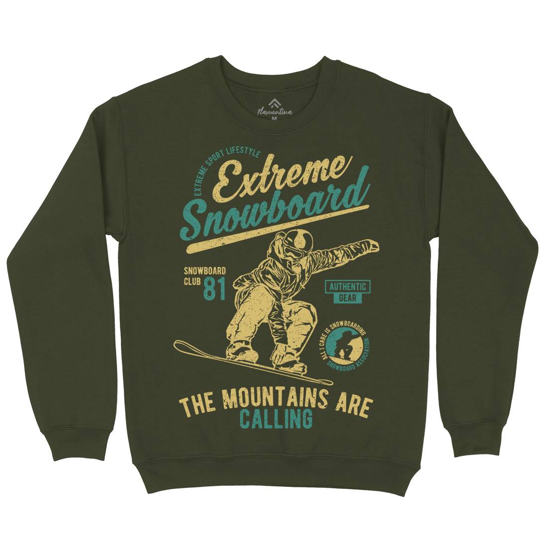 Extreme Snowboard Mens Crew Neck Sweatshirt Sport A652