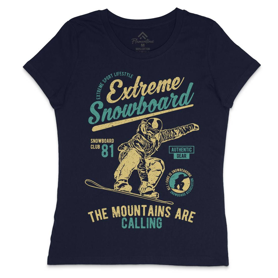 Extreme Snowboard Womens Crew Neck T-Shirt Sport A652