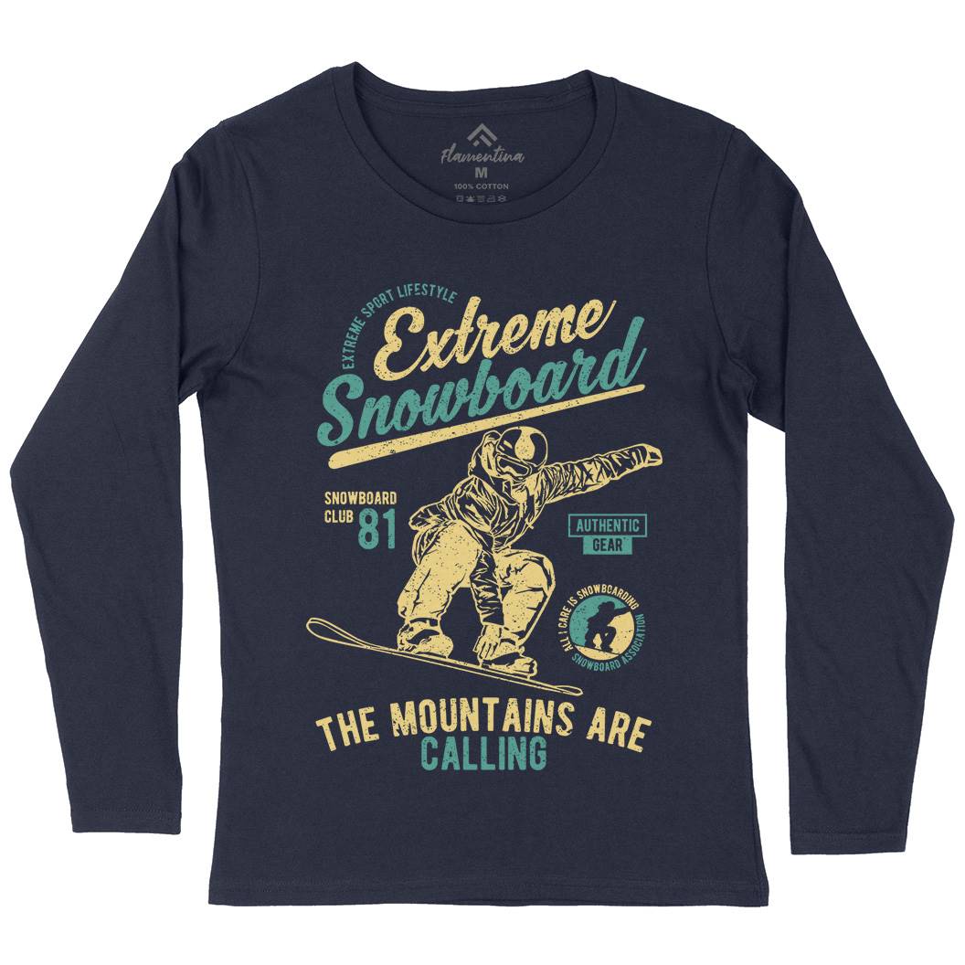 Extreme Snowboard Womens Long Sleeve T-Shirt Sport A652
