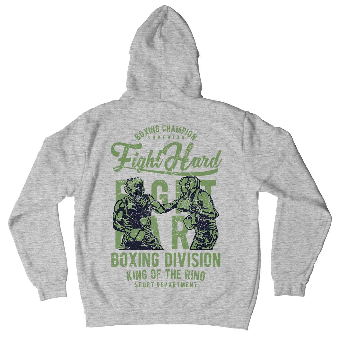 Fight Hard Mens Hoodie With Pocket Sport A653