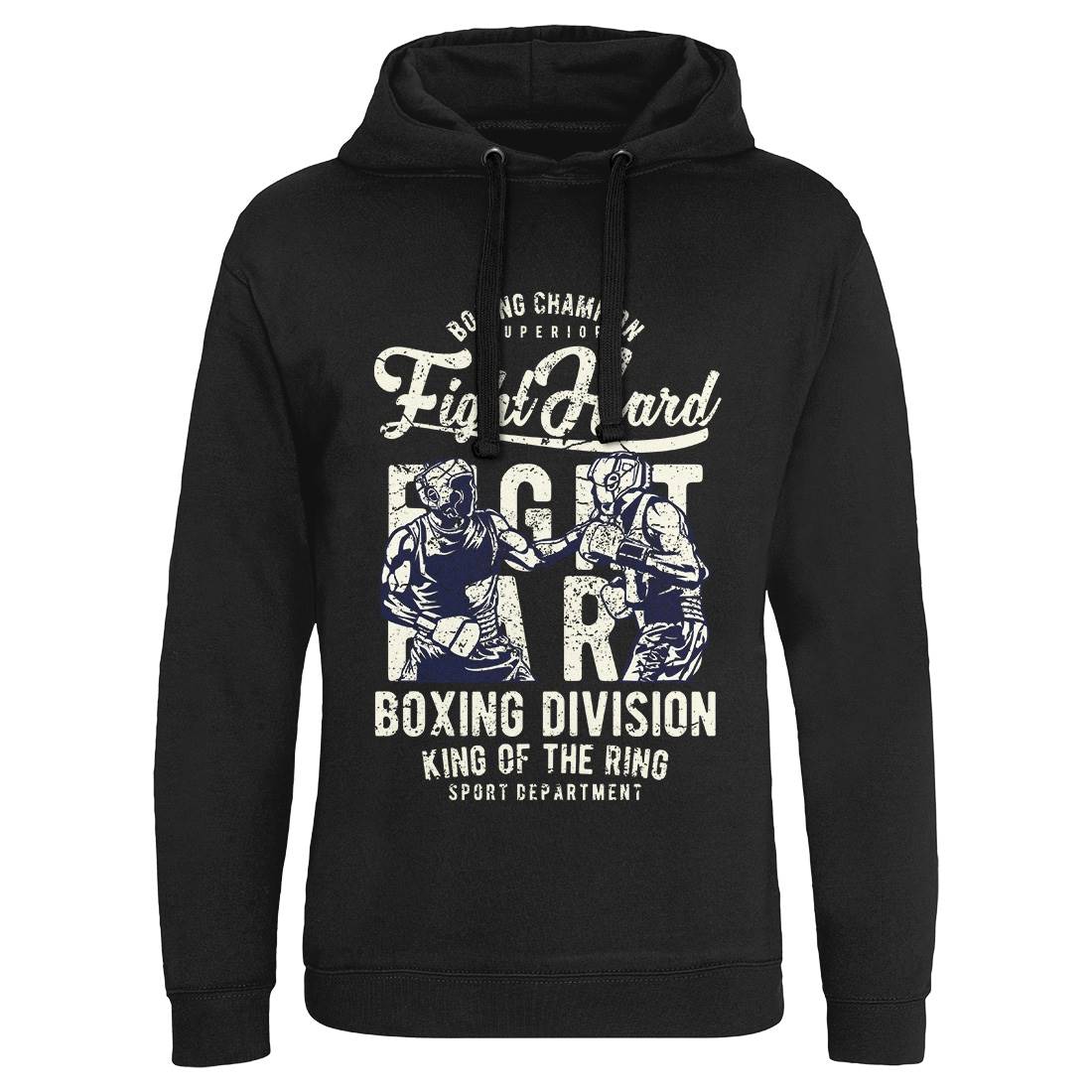 Fight Hard Mens Hoodie Without Pocket Sport A653