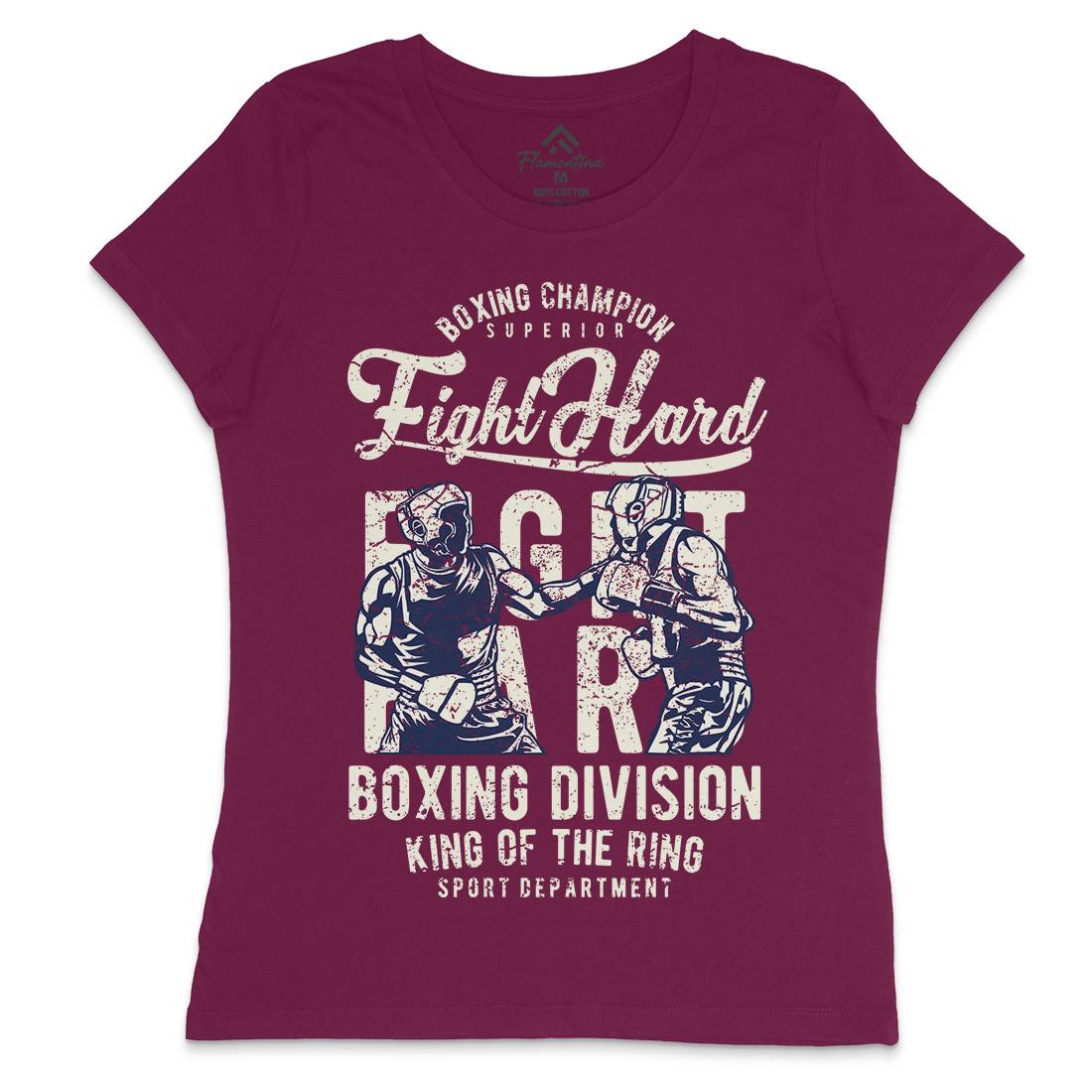 Fight Hard Womens Crew Neck T-Shirt Sport A653