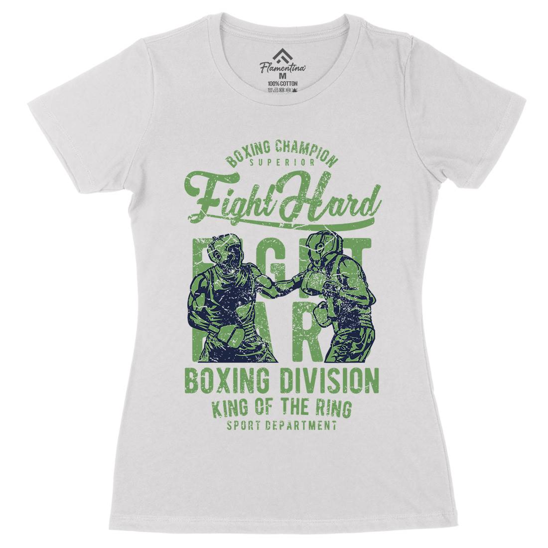Fight Hard Womens Organic Crew Neck T-Shirt Sport A653