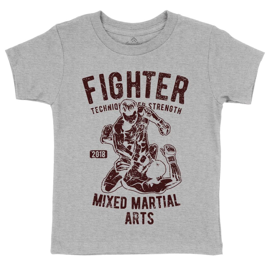 Fighter Kids Organic Crew Neck T-Shirt Sport A654