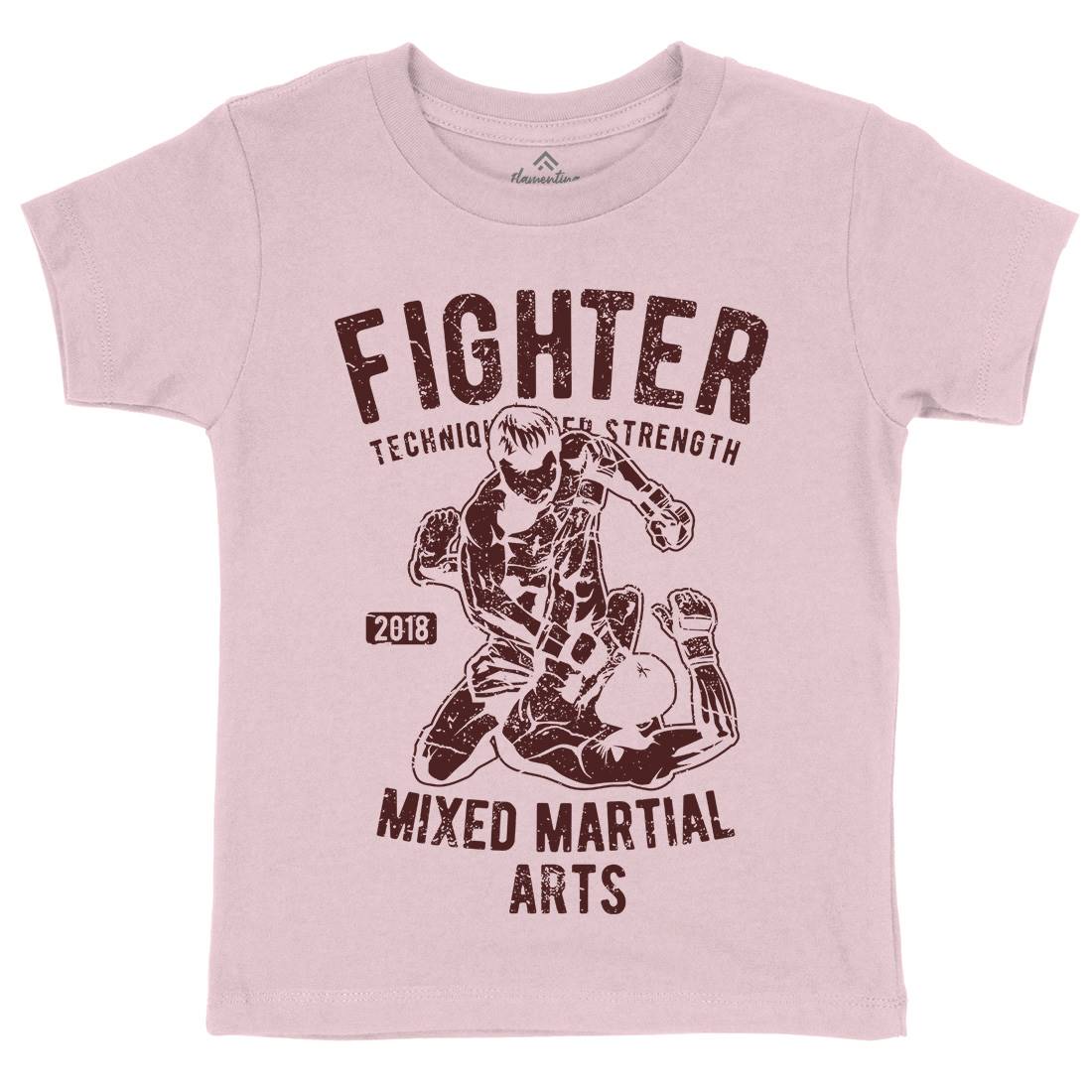 Fighter Kids Organic Crew Neck T-Shirt Sport A654